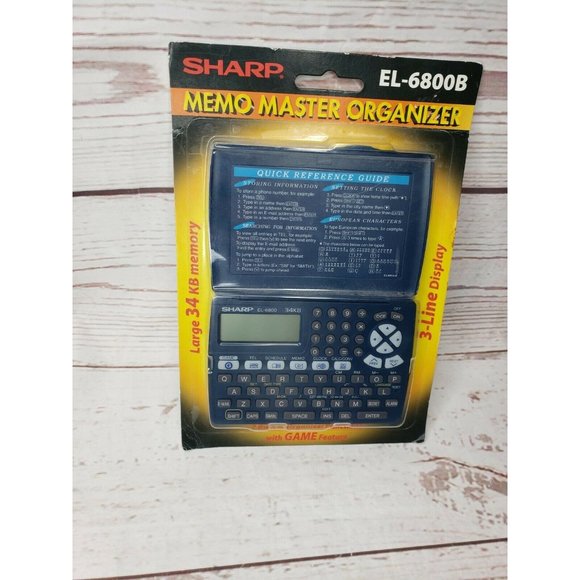 Sharp Memo Master Electronic Organizer EL-6800B 3 Line Display EL-6800B - Picture 5 of 6